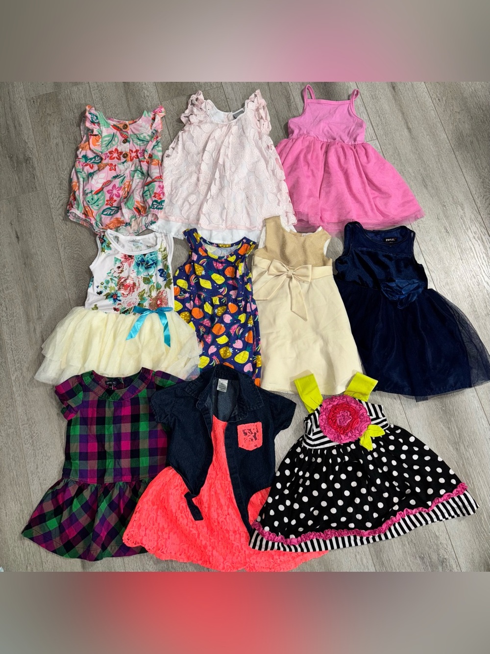 Bundle Girls 2t Summer Dresses Gap Tahari Pink Blue Gold